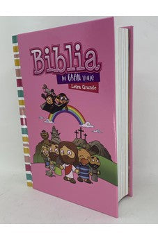 Image of Biblia RVR 1960 para Niñas Letra Grande 10 puntos Tapa Dura Rosa