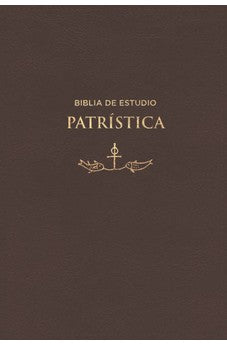 Image of Biblia RVR 1977 de Estudio Patrística Café Símil Piel