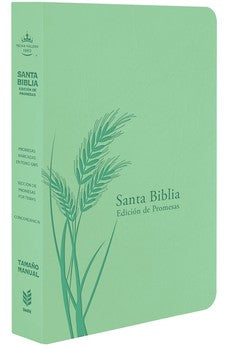 Image of Biblia RVR 1960 Letra Grande Tamaño Manual Menta Símil Piel