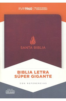 Biblia RVR 1960 Letra Súper Gigante Marrón Piel Fabricada