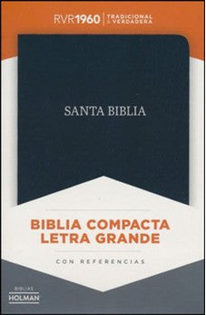 Image of Biblia RVR 1960 Compacta Negro Piel Fabricada