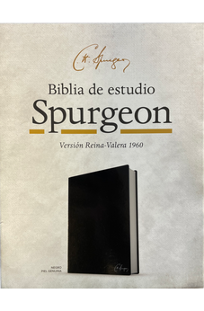 Biblia RVR 1960 de Estudio Spurgeon Negro Piel Genuina