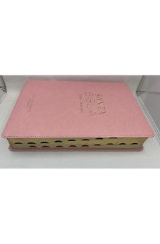 Image of Biblia RVR 1960 Letra Súper Gigante Rosa Símil Piel con Índice