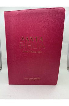 Biblia RVR 1960 Letra Súper Gigante Fucsia Símil Piel con Índice