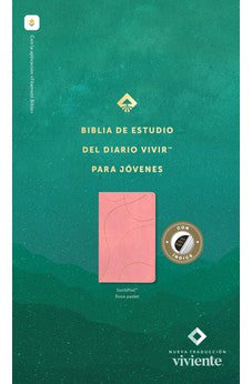 Image of Biblia NTV de Estudio Diario Vivir para Jóvenes Rosa Pastel Símil Piel con Índice