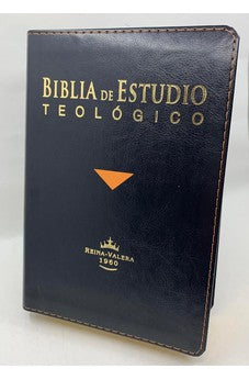 Biblia RVR 1960 de Estudio Teologico Tamaño Personal Negro Símil Piel con Índice