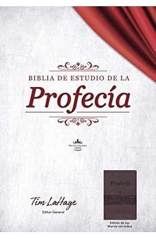 Biblia RVR 1960 de Estudio de la Profecia Piel Marrón con Índice