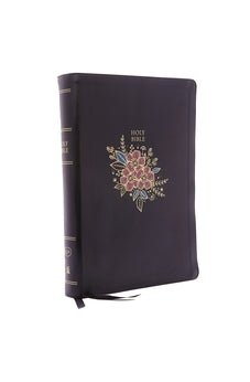 KJV Holy Bible, Super Giant Print Reference Bible, Deluxe Black Floral Leathersoft, 43,000 Cross References, Red Letter, Comfort Print: King James Version