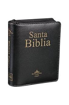 Biblia RVR 1960 Letra Grande con Concordancia Tapa Imitación Cuero Acolchada en Negro Cierre con Índice